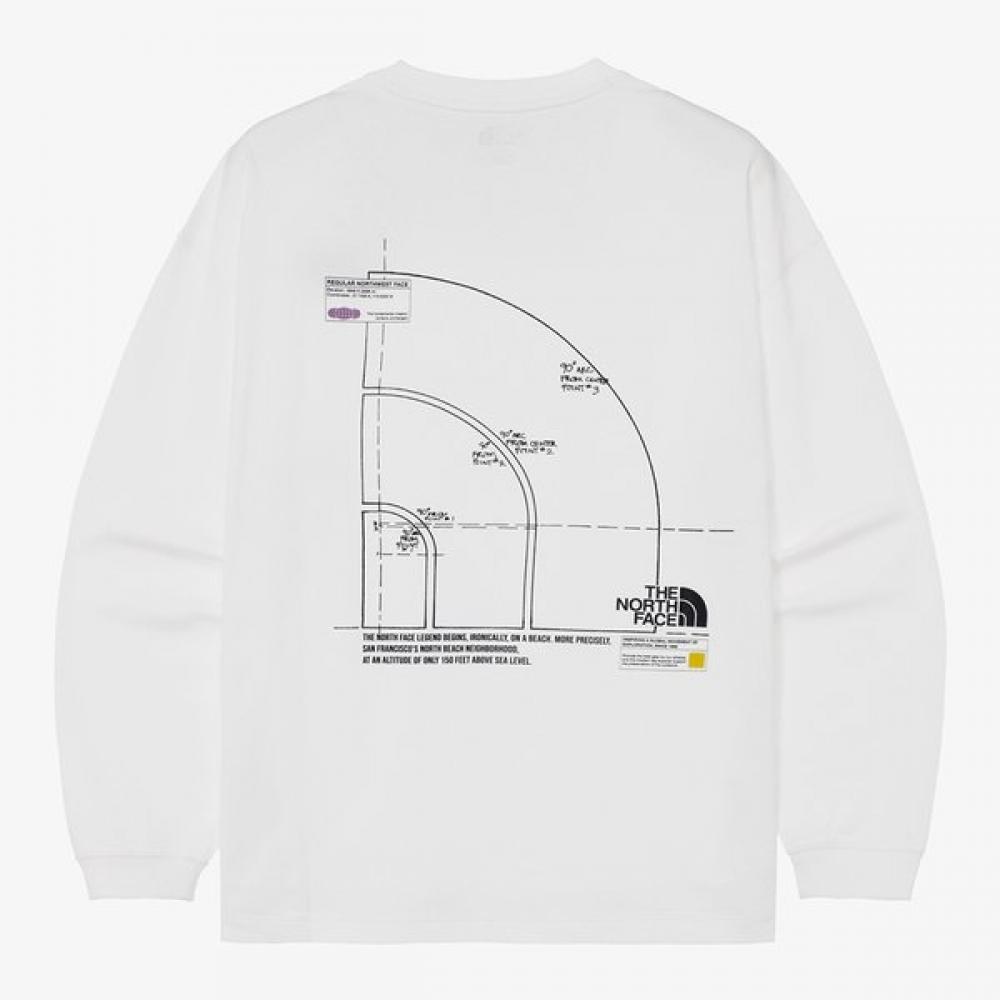 

The North Face White Label Dome Logo Long Sleeve Round Tee Off White Nt7tr03k OFF WHITE/110