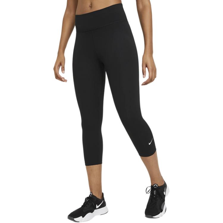 Nike One Mid-Rise Slim Fit Logo Leggings Women leggings DD0246-010 L