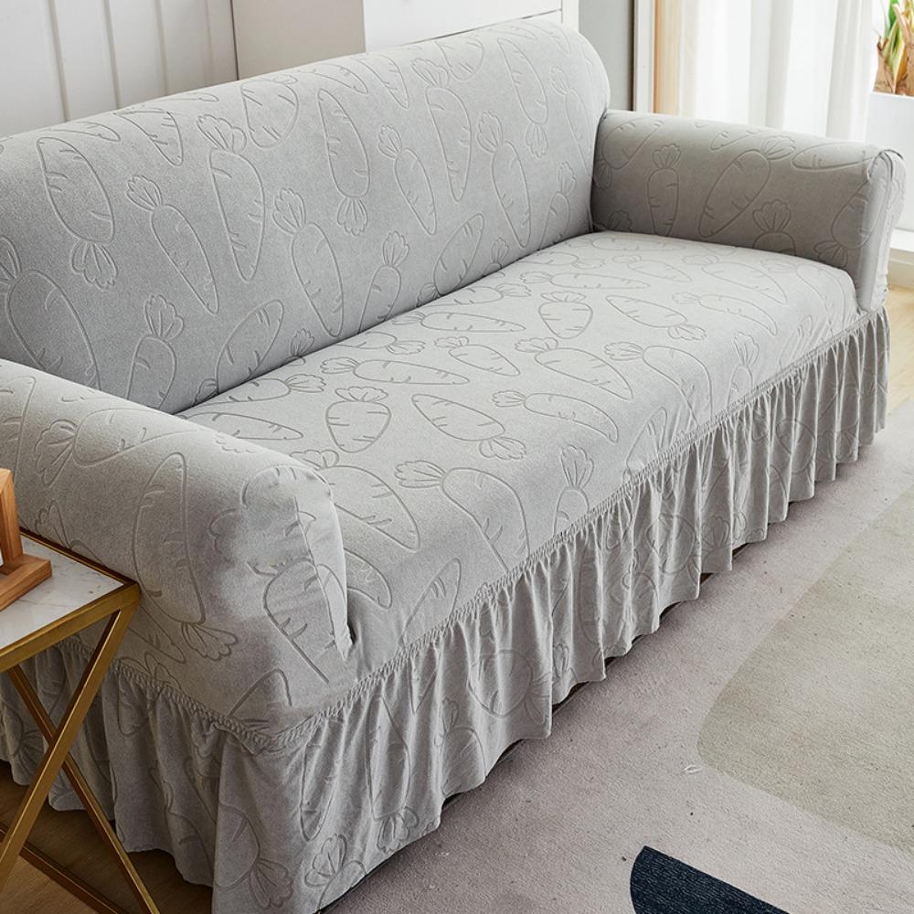 Thickened Skirt Jacquard Sofa Cover Full Coverage Universal Slip Proof Dustproof Sofa Cushion Cover