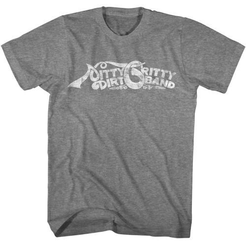 Nitty Gritty Dirt Band Curvy Logo Graphite Heather T-shirt L