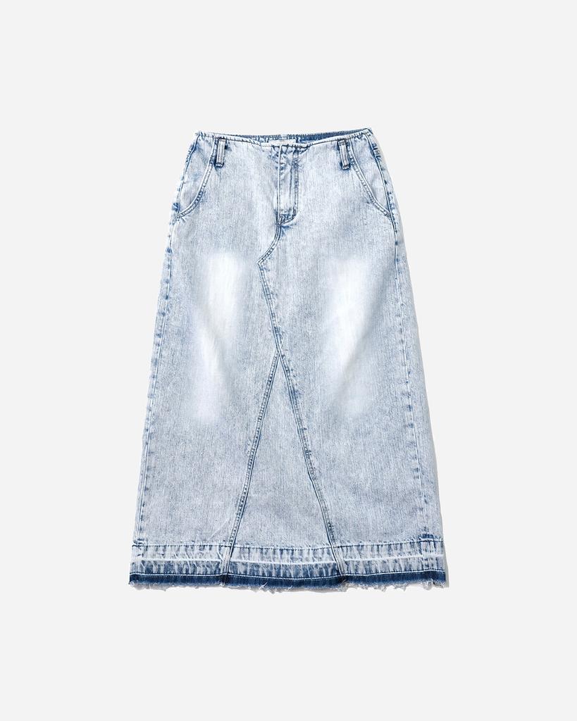 999Hyumeoniti Maxi Belted Denim Skirt (Icy)