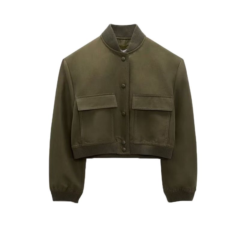 Za Fall New Arrival Large Loose Pockets Pilot Jacket Outwear 2921310 2945187 7712187