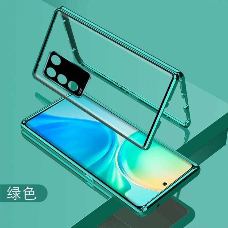 Pełne etui 360 do Vivo V29 5G V27 Pro V27E V25 V23 Dwustronna adsorpcja magnetyczna Metalowa obudowa Hartowane szkło Przezroczyste etui na telefon