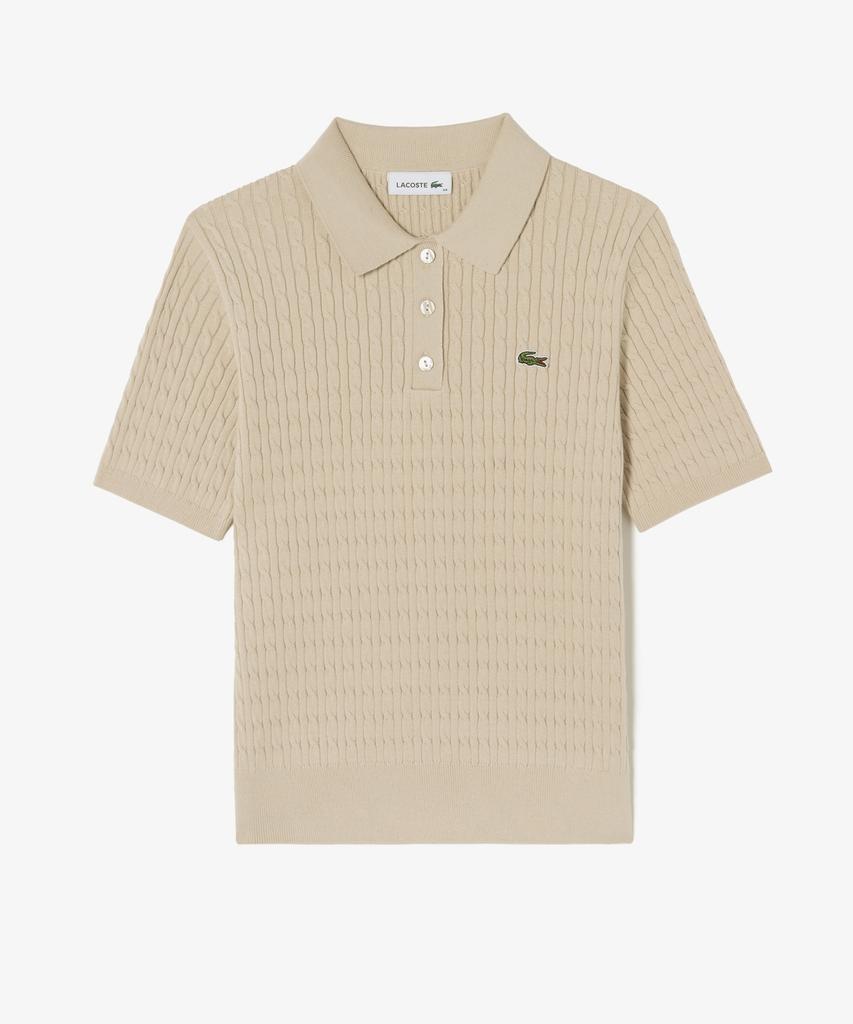 LACOSTE Women'S Cable Sweater Polo Shirt Pf607E-56G 02S