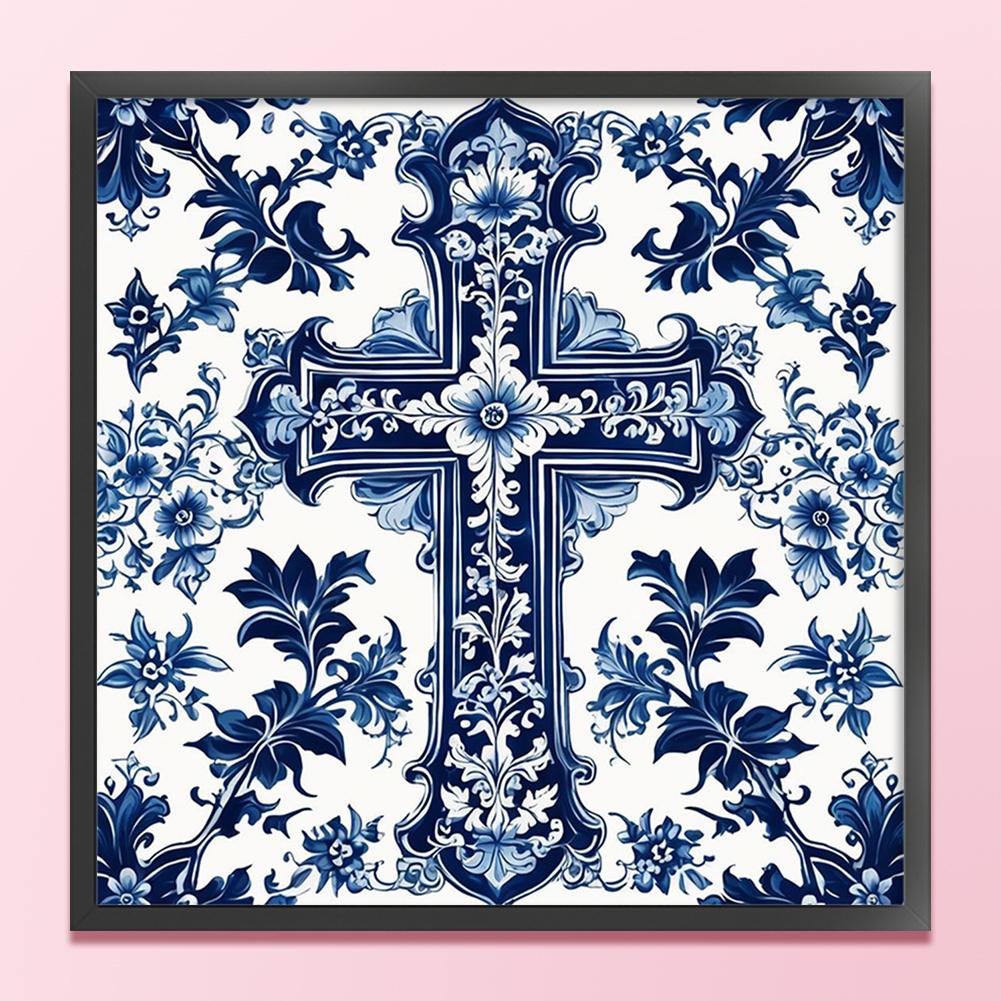 Full Embroidery Eco-cotton Thread 14CT Counted Porcelain Cross Stitch Kit