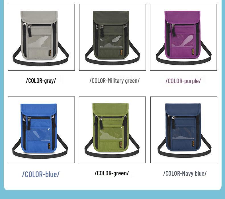 Multi-functional Anti-theft RFID Neck Lanyard: Portable ID & Passport Holder.