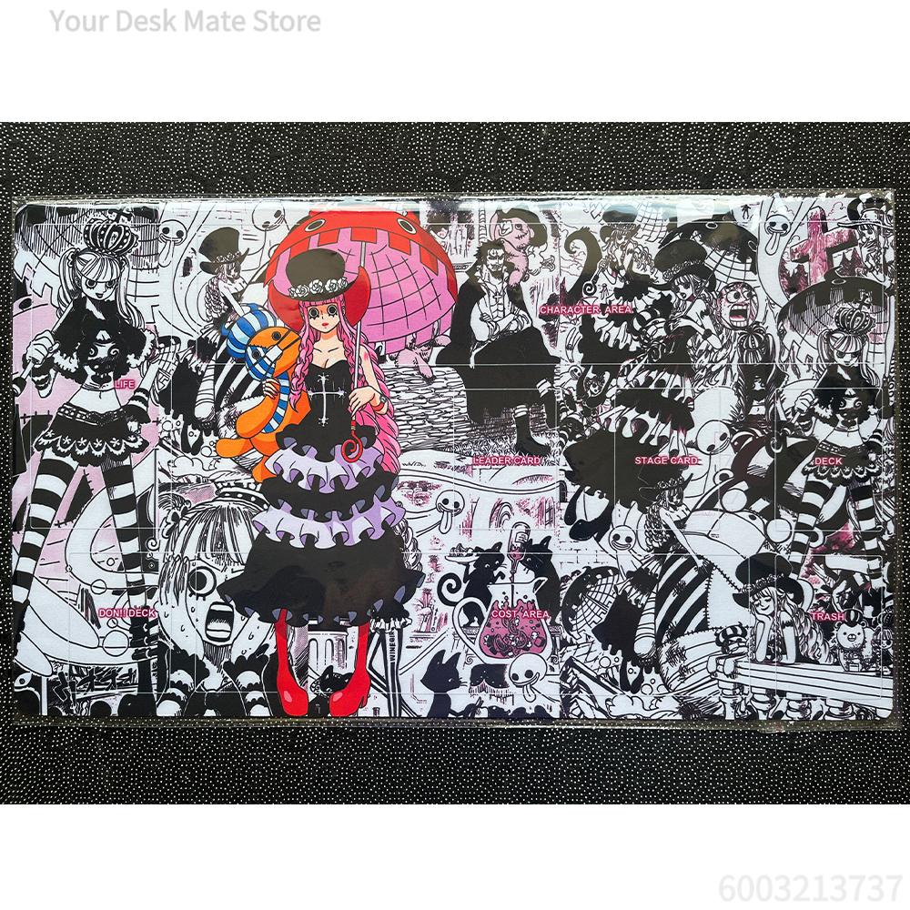 OPCG One Piece Playmat Luffy Law Zoro Ace Perona Trading Card Game Mat Dedicated Card Play Against Table Mat