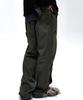Aleseueseussi Incision Jacquard Mixed Pants - Khaki