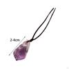 Violet Stone Necklace Gemstone Jewelry Pendant for Anniversary Girls Gifts