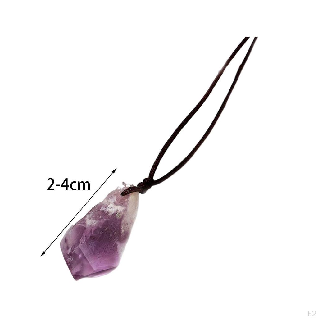 Violet Stone Necklace Gemstone Jewelry Pendant for Anniversary Girls Gifts