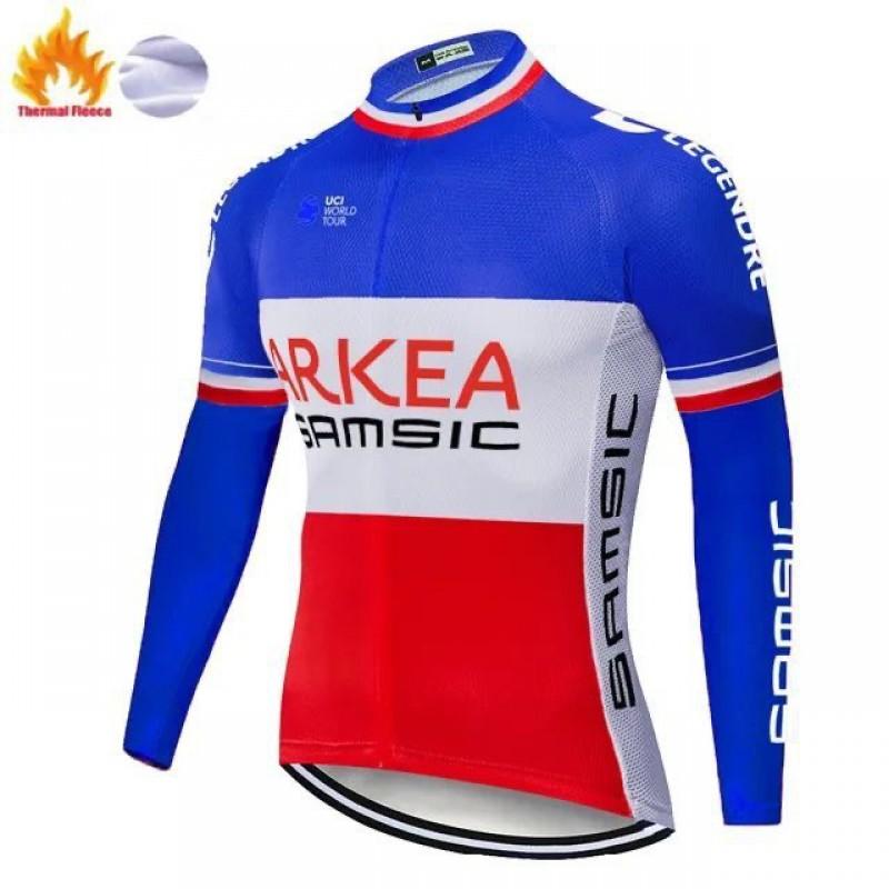 Unisex Fleece Cycling Jacket Road Mountain Biking Winter Warm Long Sleeve Outdoor Sportswear