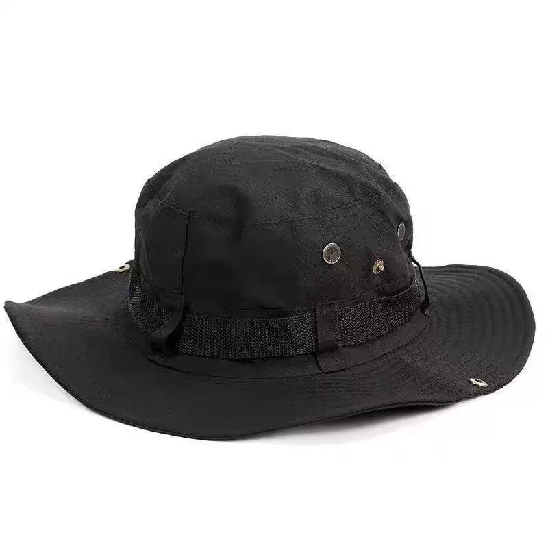 New outdoor face covering mountaineering hat men's fishing face covering large brim sun protection sun protection bucket hat