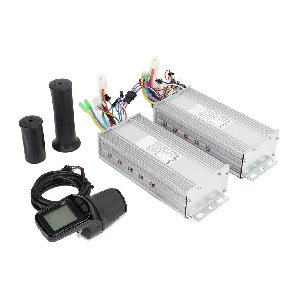 36V 48V 1000W Electric Bike Dual Drive Motor Controller 886 Half Handle LCD Display Set