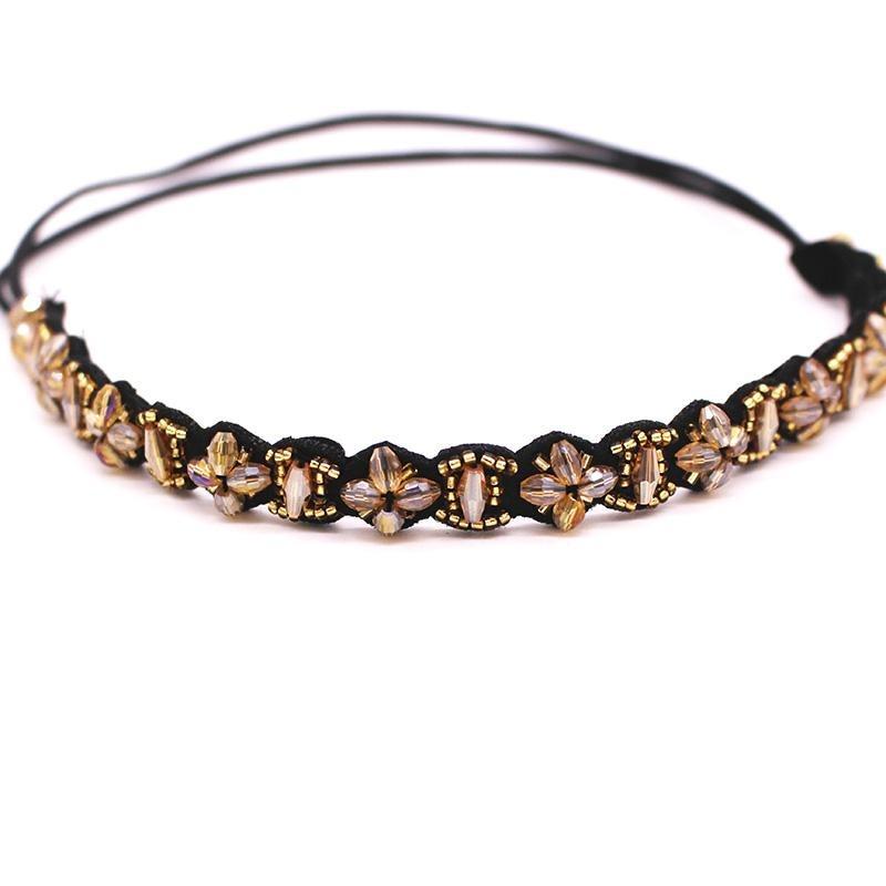 Этнический ободок ручной работы из бисера, жемчужный бисерный ободок для волос для женщин и девушек, аксессуары для волос