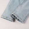 Street Denim Freizeithose Micro-Stretch Baumwolle Jugend Blaue Löcher Enge Jeans Herrenmode Hose