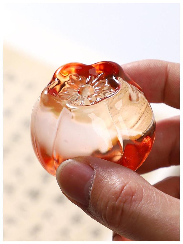 Pear Flower Crystal Glass Paperweight & Ruler: Elegant Decor for Calligraphy, Painting, and Cute Tea Pet.