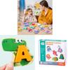 Wooden Childrens Alphabet Animal Puzzle With Educational Blocks For Early Learning