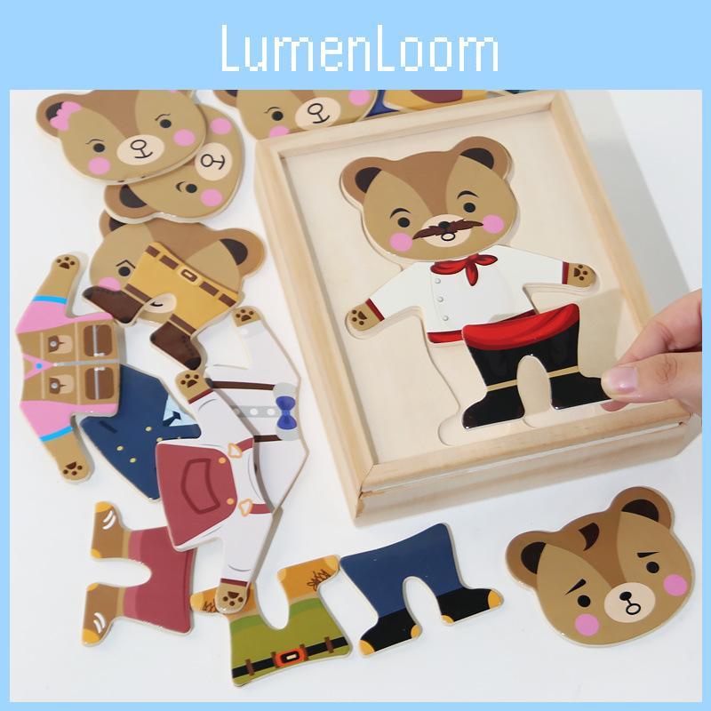 Learning Wooden Early 3d Puzzle Toys Children Matching Dexterity Exercise Gift