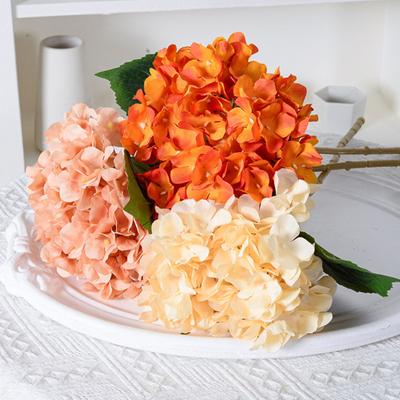 Künstliche Hortensie mit grünen Blättern Stiel Realistische Kunstblume Hochzeit Zuhause Büro