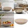Large Decorative Bowl,Modern Handicraft Bowls Decorative Fruit Bowl for Kitchen Counter,Stylish Key Bowl for Entry Table