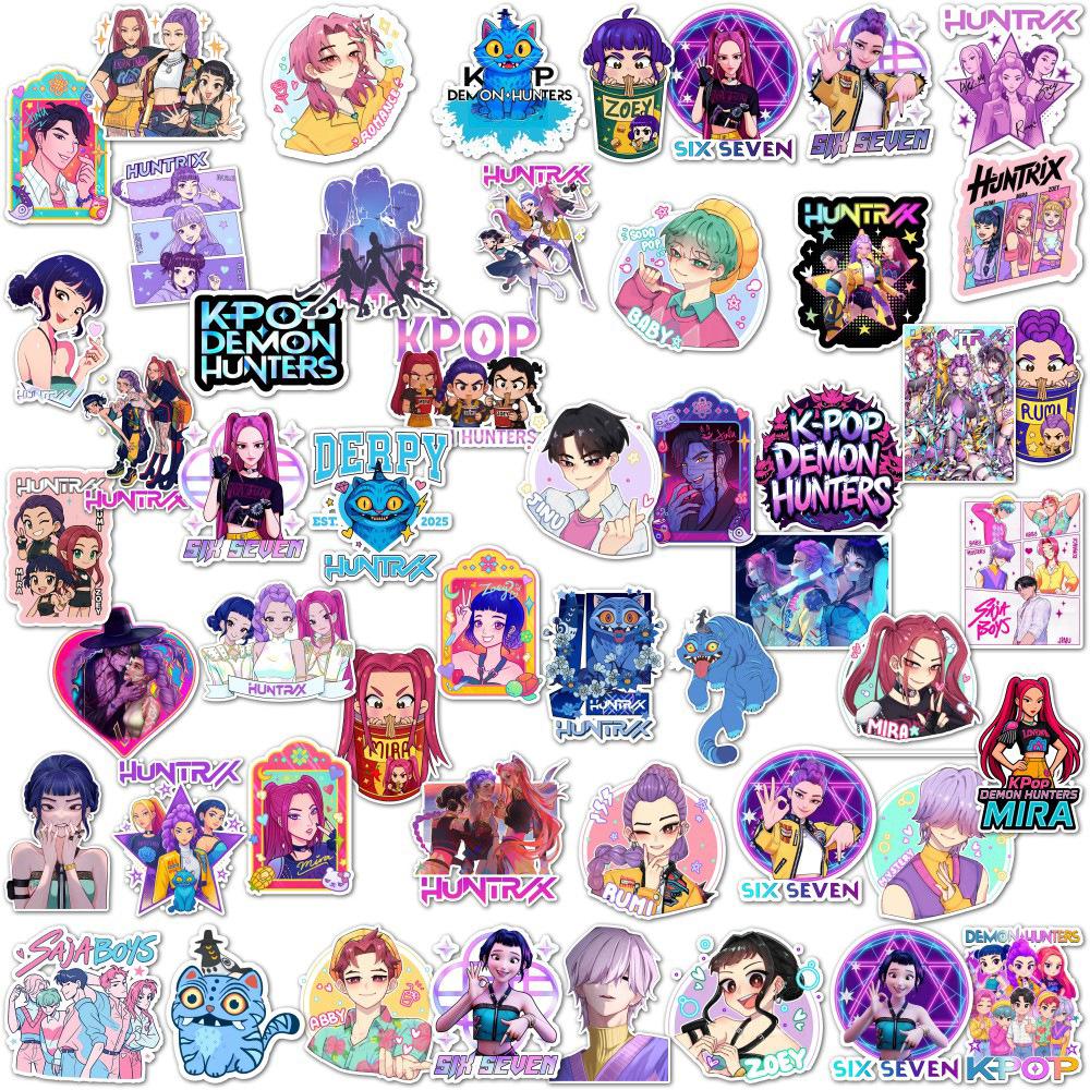 52 K-Pop Witch Hunters Peripheral Stickers Cross-Dimensional High-Value Characters Diy Hand Account Guitar Stickers