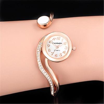 Rose Gold Dial Women Watches Full Steel Analog Quartz Wristwatch Hot Montre Femme 2020