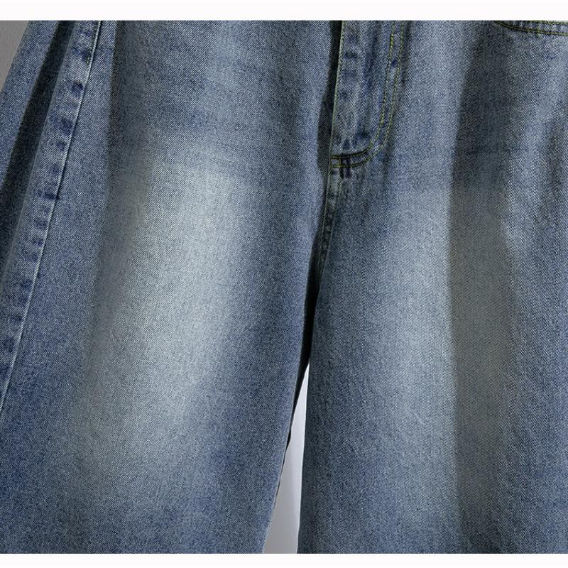DIMANAF 2026 Estate Nuovi Jeans Corti Taglie Forti Donna Pantaloncini di Cotone Denim Larghi Casual Moda Pantaloncini da Donna Abbigliamento