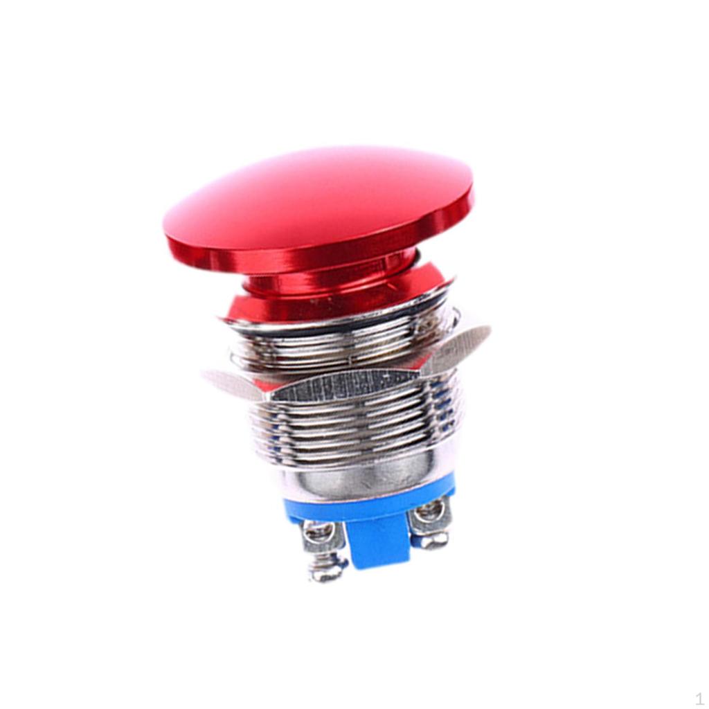 Momentary Push Button Metal Practical High Performance Red Shell Wear Resistant Professional
