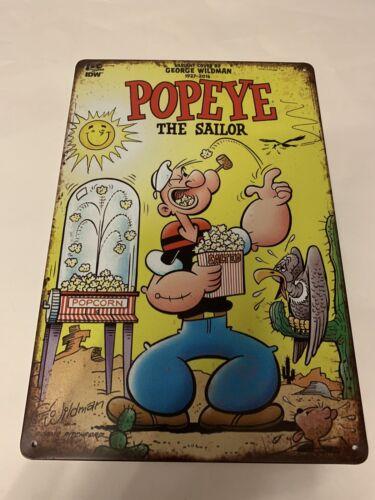 

the sailor man Comic Tin Sign Cartoon George Wildman Popcorn PosterAluminumtin sign 20x30cm（7.8x11.8inch）