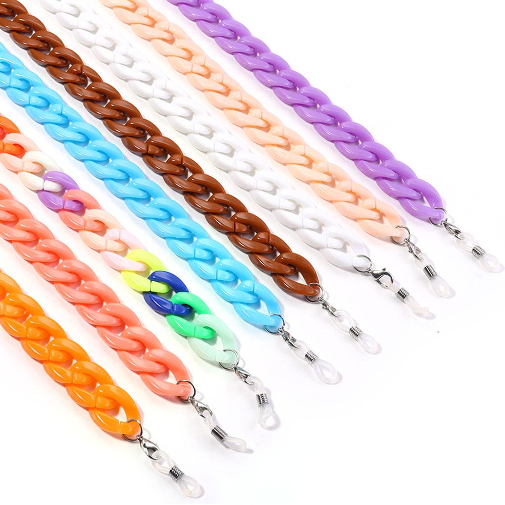 Fashion Colorful Acrylic Glasses Chain Face Mask Lanyard Chains For Women Men Neck Holder Anti-Lost Sunglasses Straps Cord