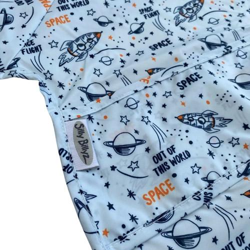 Silly Billyz Silly Billyz Nylon Highchair Hugger L/S Bib (Space)