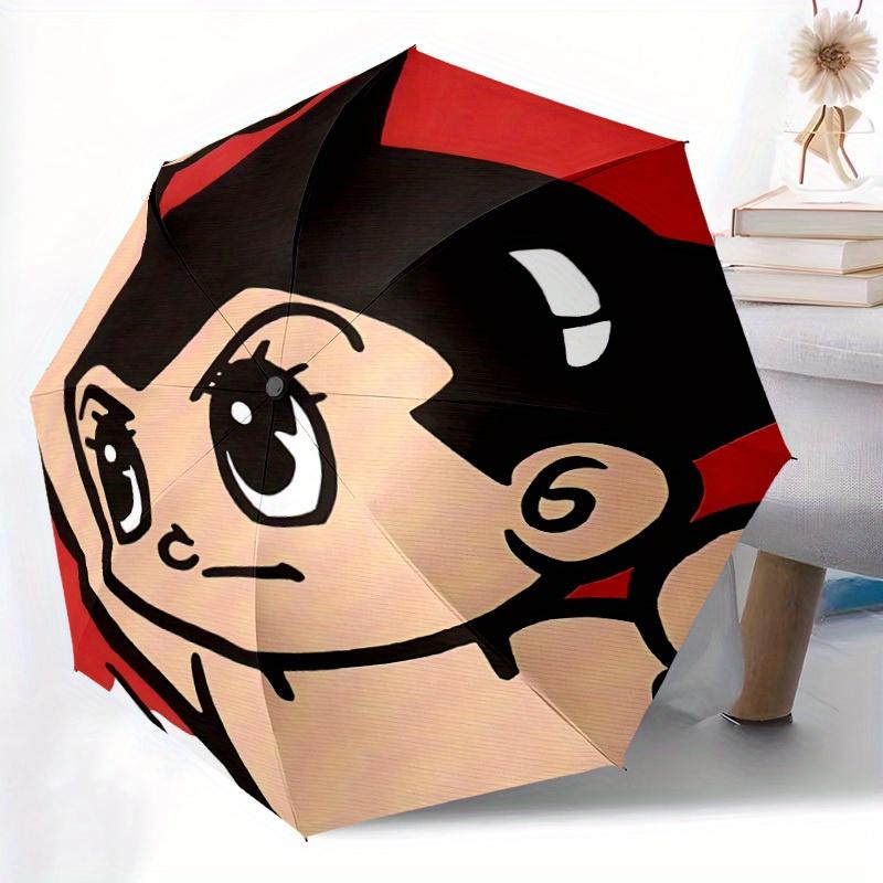 1pc Astro Boy Automatic Open/close Folding Portable Umbrella with 8-Rib Structure for Women/Men, All-Season Use  A0901014