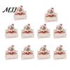 Christmas Gift Supplies 10 Pcs 3D Greeting Card, Cute Tree Santa Snowman Handwritten Holiday Notes Wreath Design Cards for Festive Messages,