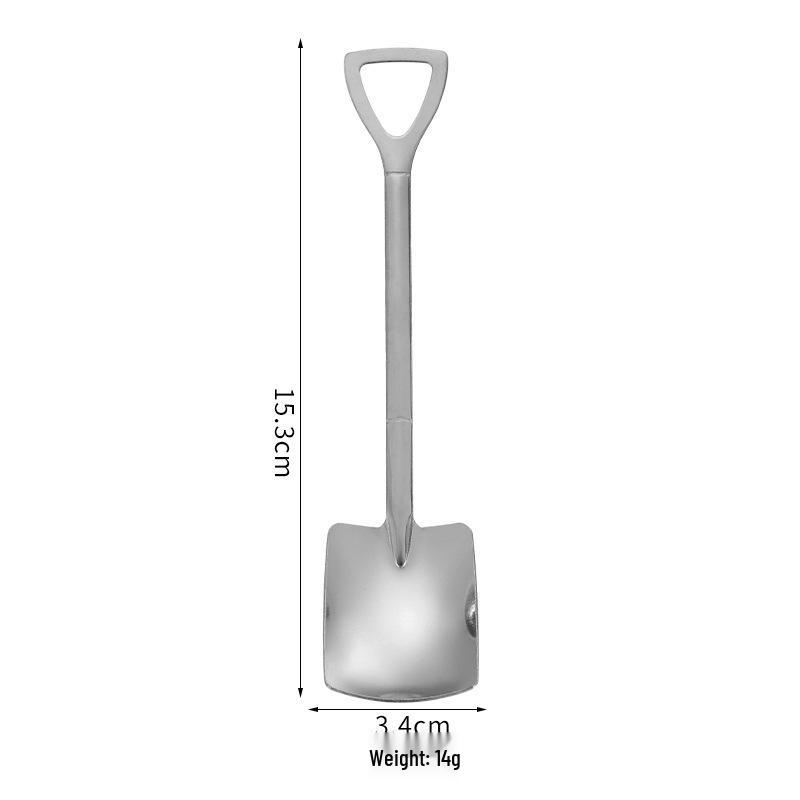 

Retro Stainless Steel Shovel-Shaped Coffee & Dessert Spoon