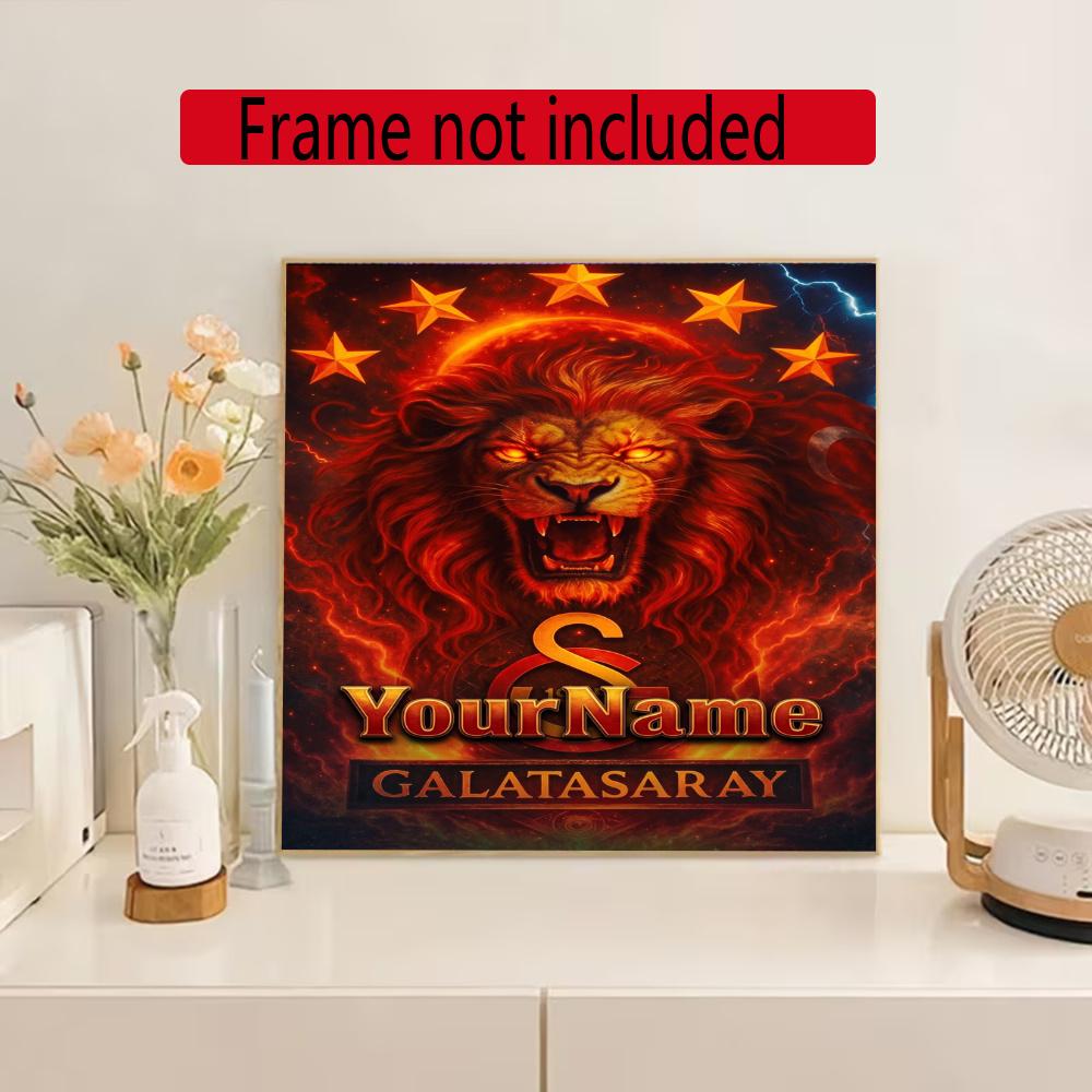 Galatasaray Customize Text Diamond Painting Round Diamond Mosaic Suitable For Beginners Diamond Painting Rhinestones Gift Frameless