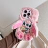 Stitch Plush Phone Case with Cute Cartoon Design Soft Anti-Shock Cover For iphone 17 16 15 14 Plus 13 Pro Max 17Air back cover