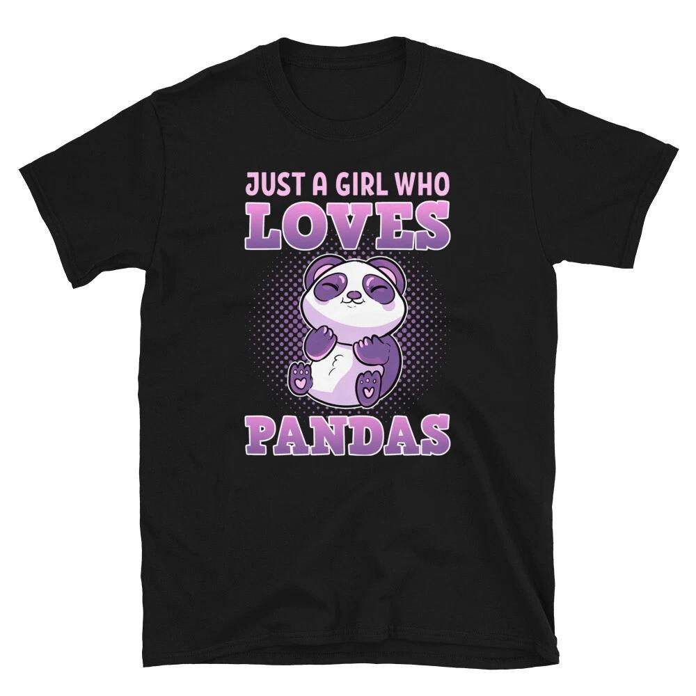 Panda Just A Girl Who Loves Pandas T-shirt 4XL