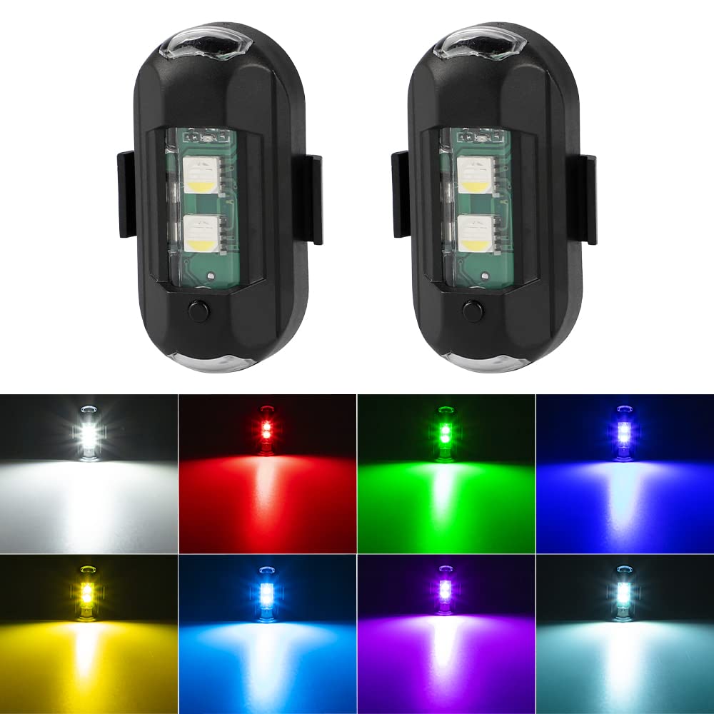 

MAZERO Спалах, Перемикання 8 кольорів, Миготливе світло, Дрон, Стробоскоп, Світлодіодне світло, Нічне світло, 8 кольорів, Спалах, Нічний сигнальний вогонь, Для