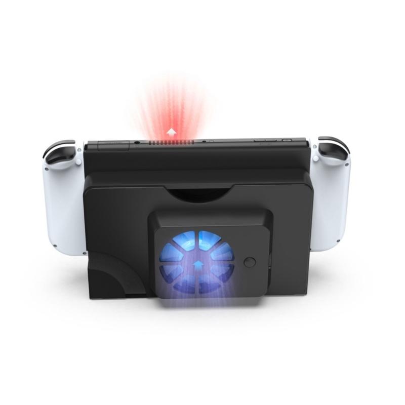 Efficient Cooling Fan Base Dock Stand with Blue Radiator for SW Host Prevents Overheating During Gameplay