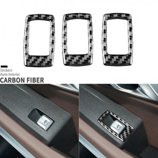 Real Carbon Fiber Window Lift Switch Button Cover For BMW 3 Series G20 G28 19-24