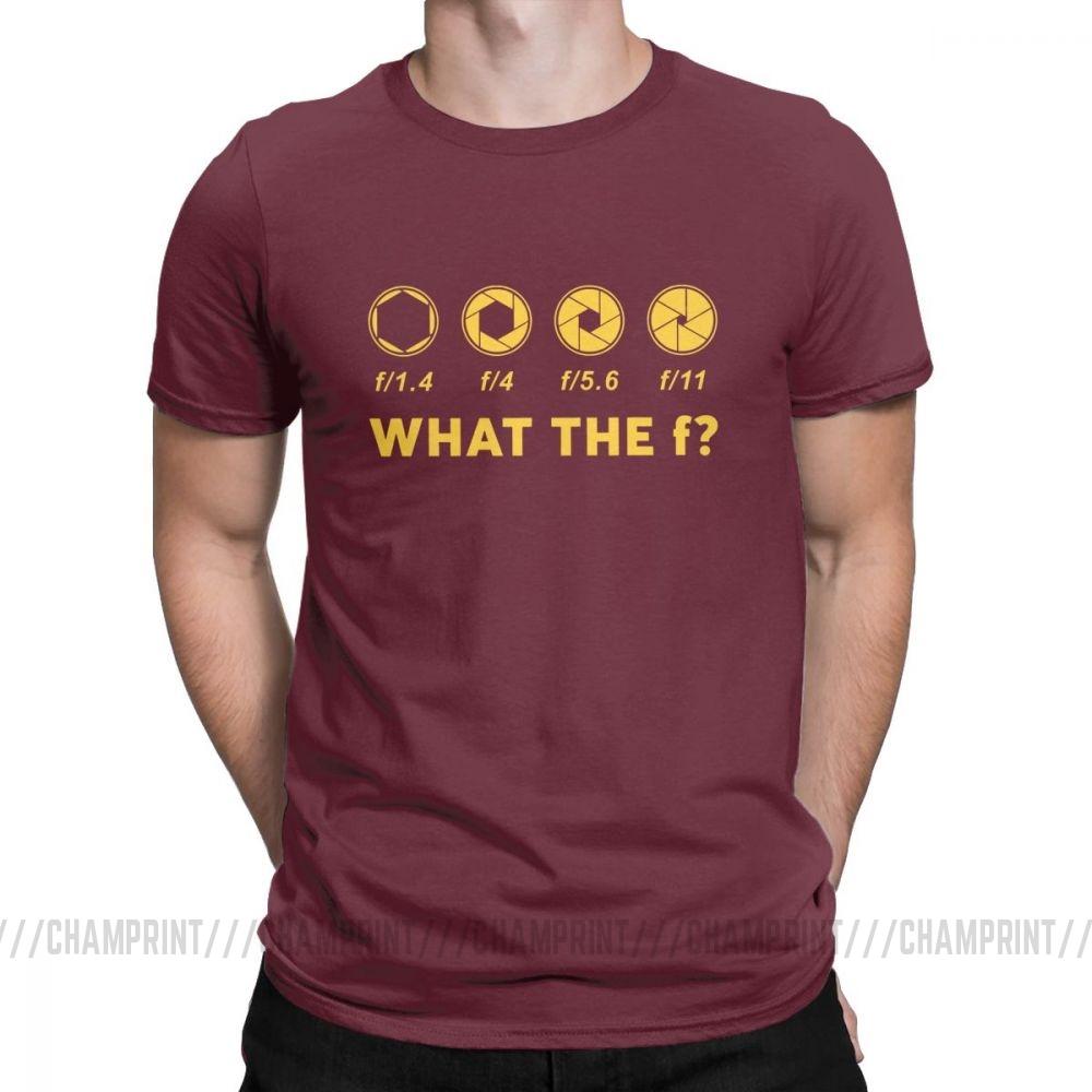 Lustiges Fotografie Blende T-Shirt für Männer Fotograf Was zum Teufel Neuheit Baumwolle T-Shirts Kurzarm