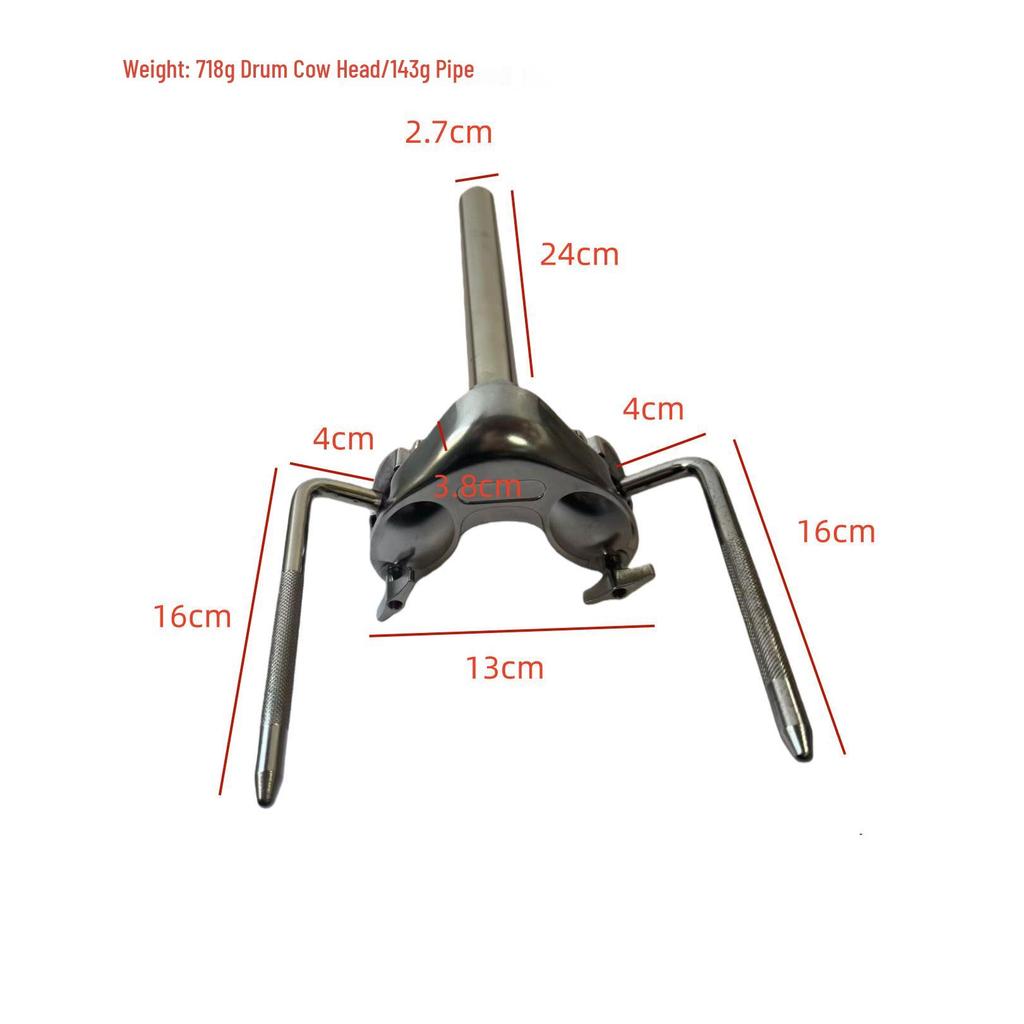 Snare Drum Cow Head Stand Bracket Suspension Rack for Musical Instruments