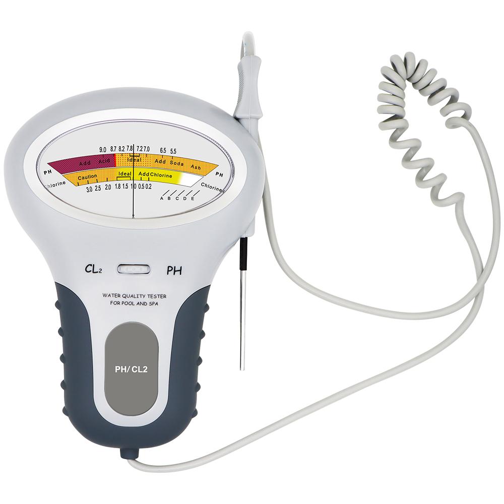 Nowy miernik PH i chloru 2 w 1 Tester chloru Tester PH Tester jakości wody chlorowanej Pomiar CL2 Do basenu Akwarium
