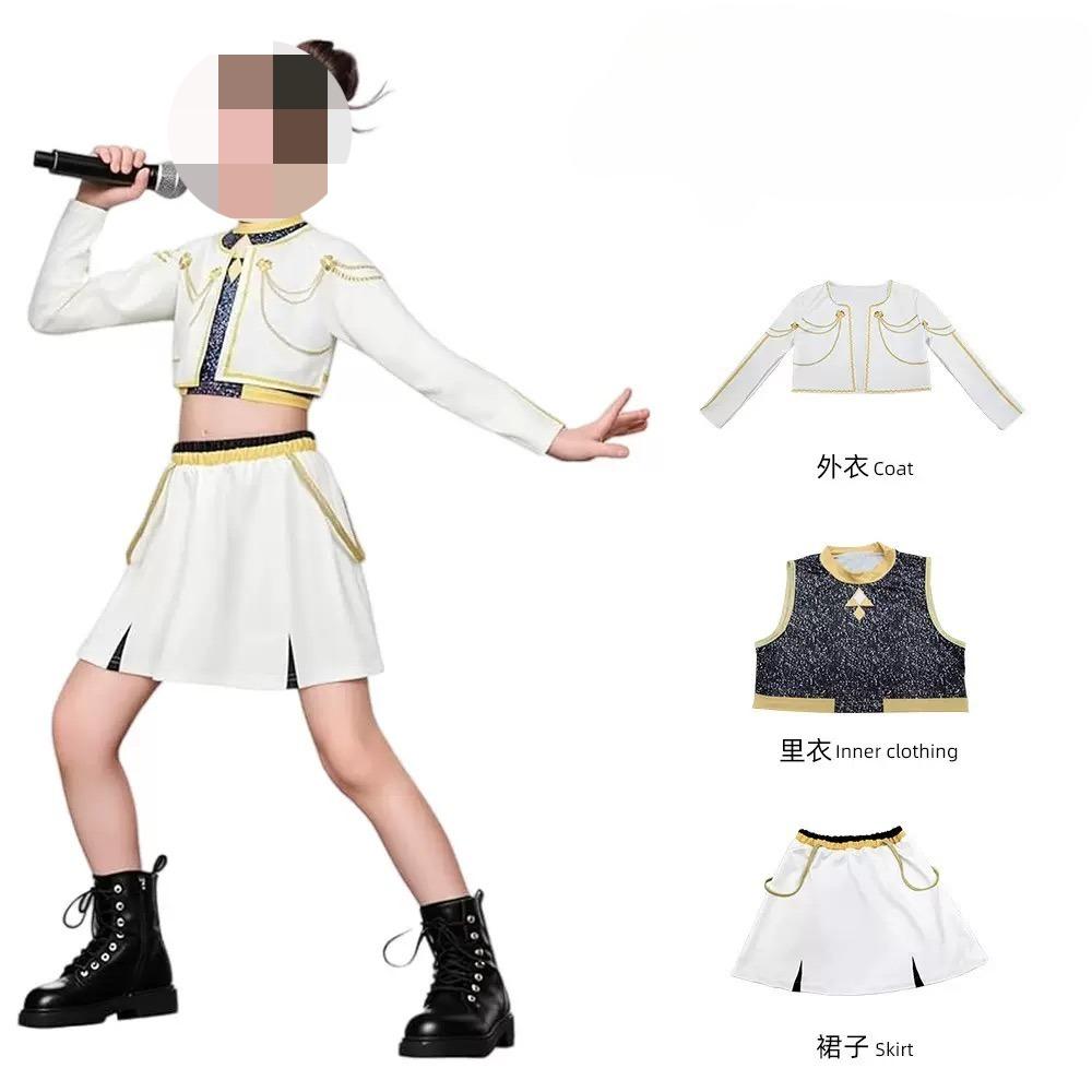 2026New Cosplay Costume for Girls Halloween Carnival Christmas White Jacket Vest and Skirt Uniform Suit