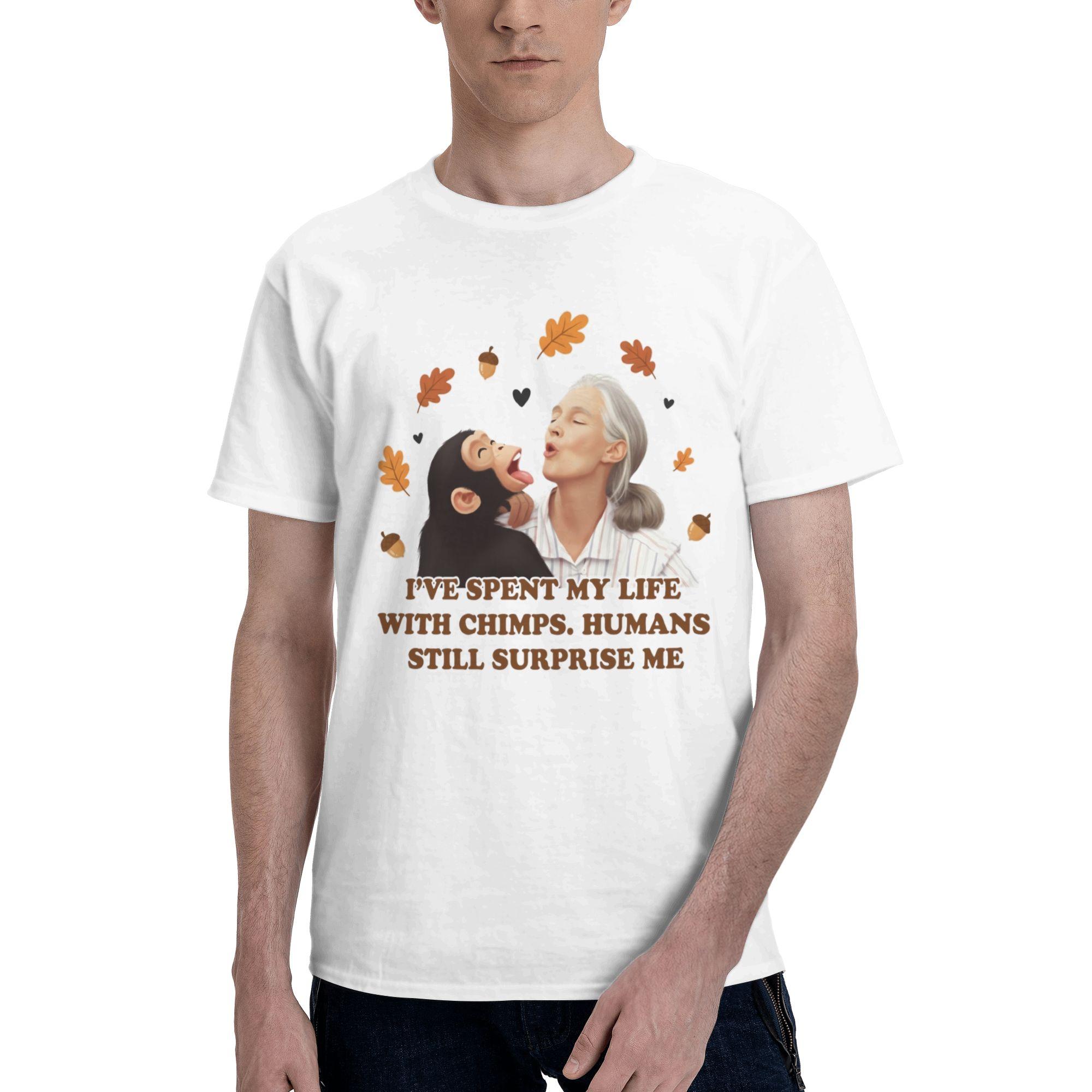 

Awesome Janes Goodalls T-Shirt Men Women Crewneck Pure Cotton T Shirts Short Sleeve Tees Gift Idea Clothes M