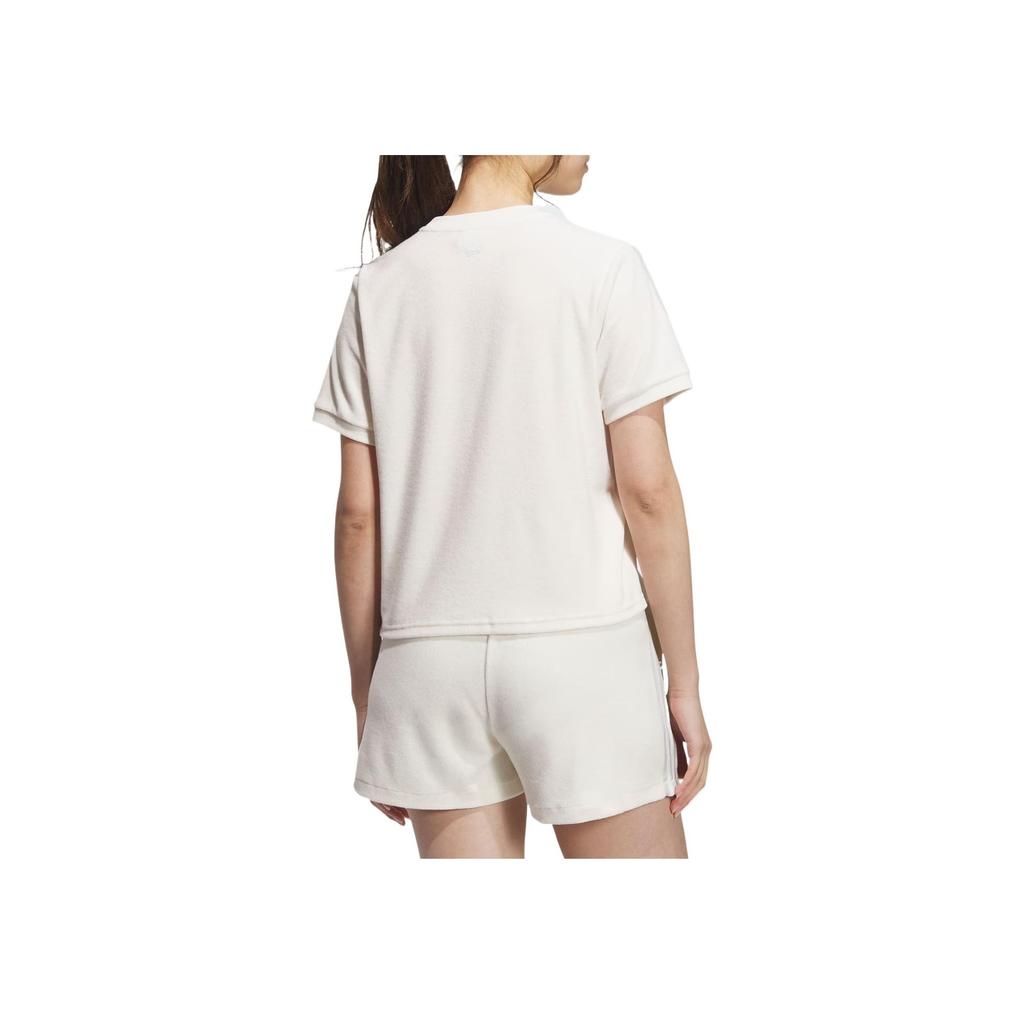 Adidas Originals Graphic Comfortable Casual Simple Letter Solid Color Versatile Striped Breathable Short Sleeve Regular T-Shirt Women Tops KB8960