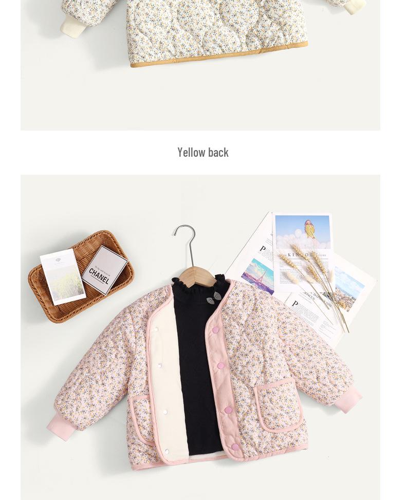 2025 Herbst & Winter Mädchen Steppjacke aus Baumwolle: Fleecegefütterte Baby- und Kinder-Oberbekleidung