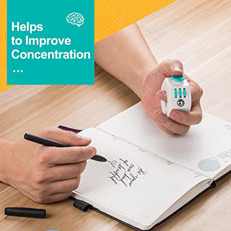 Neues Fidget Ring Spielzeug Dekompressionswürfel Autismus ADHS Angst Stressabbau Fingerspitzenspielzeug Kinder Erwachsene für Büro Schule Reisen