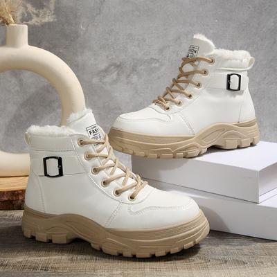Herbst- und Winter-Kurzoberteil, Baumwollschuhe mit dicker Sohle