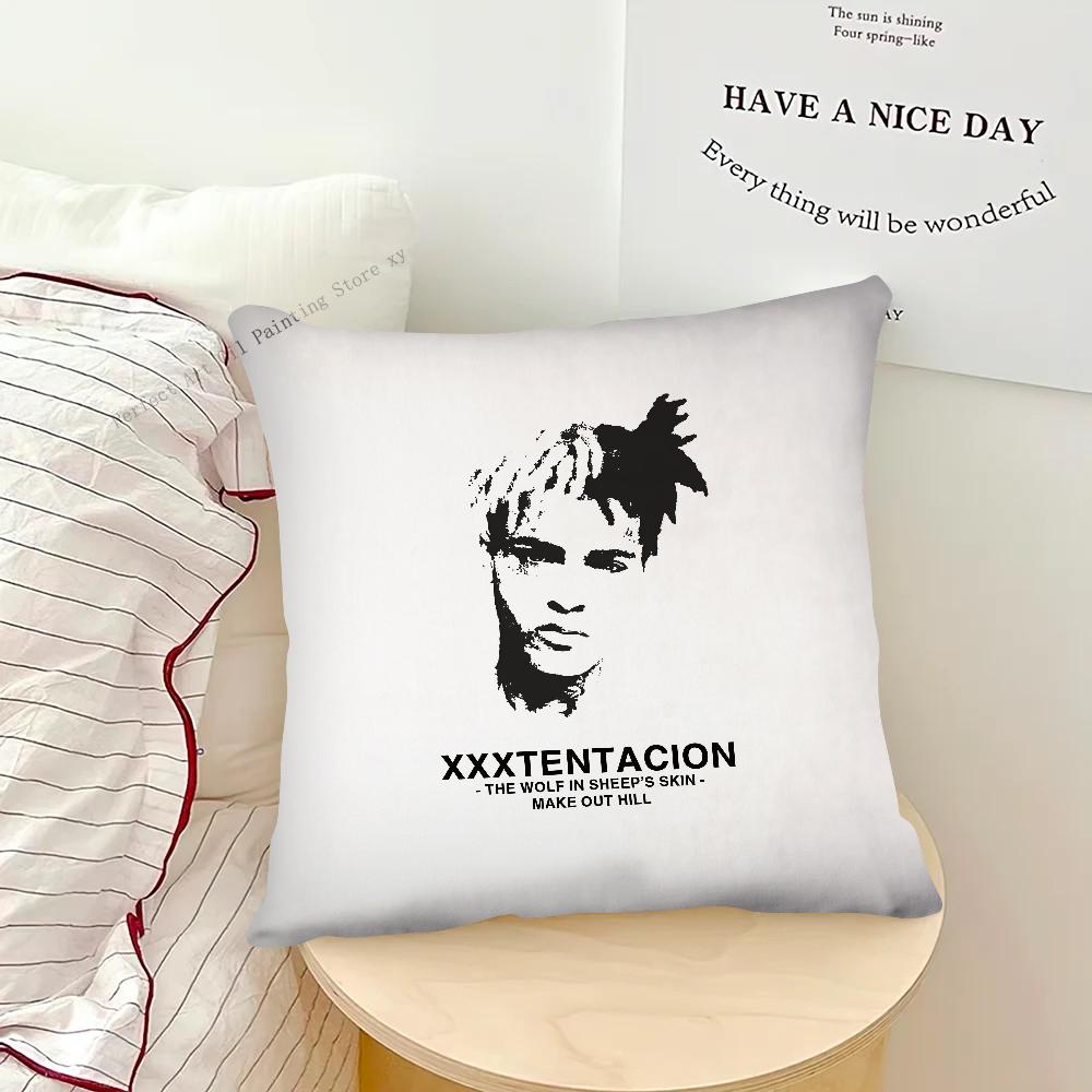 Singer XXXTentacion Rap Hip Hop Music Pillow Case Fashion Square Pillowcase Bedroom Sofa Room Ins Decoration Leisure Cushion